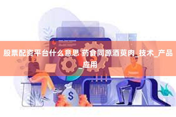 股票配资平台什么意思 药食同源酒萸肉_技术_产品_应用